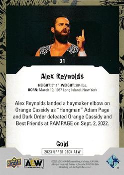 2023 Upper Deck AEW - Gold #31 Alex Reynolds Back