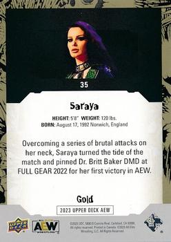 2023 Upper Deck AEW - Gold #35 Saraya Back
