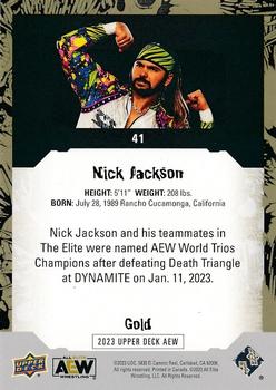 2023 Upper Deck AEW - Gold #41 Nick Jackson Back