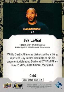 2023 Upper Deck AEW - Gold #42 Jay Lethal Back