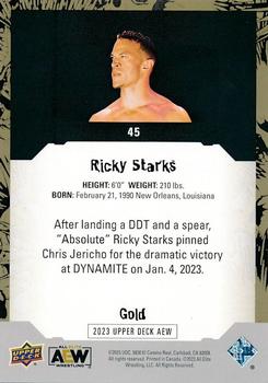 2023 Upper Deck AEW - Gold #45 Ricky Starks Back