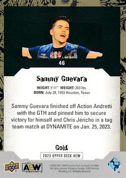 2023 Upper Deck AEW - Gold #46 Sammy Guevara Back