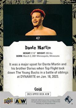 2023 Upper Deck AEW - Gold #47 Dante Martin Back