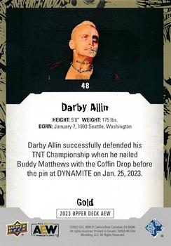 2023 Upper Deck AEW - Gold #48 Darby Allin Back