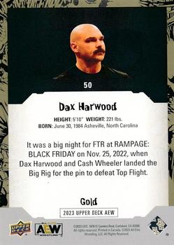 2023 Upper Deck AEW - Gold #50 Dax Harwood Back