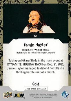 2023 Upper Deck AEW - Gold #51 Jamie Hayter Back