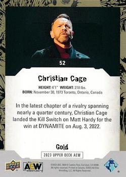 2023 Upper Deck AEW - Gold #52 Christian Cage Back