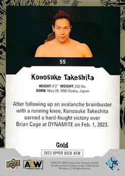 2023 Upper Deck AEW - Gold #55 Konosuke Takeshita Back