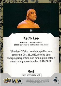 2023 Upper Deck AEW - Gold #68 Keith Lee Back
