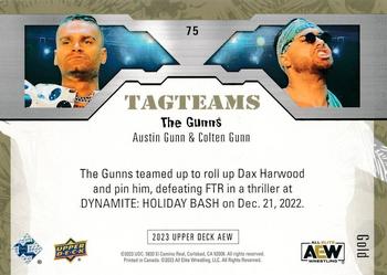 2023 Upper Deck AEW - Gold #75 Austin Gunn / Colten Gunn Back