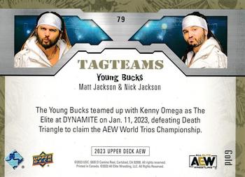 2023 Upper Deck AEW - Gold #79 Matt Jackson / Nick Jackson Back