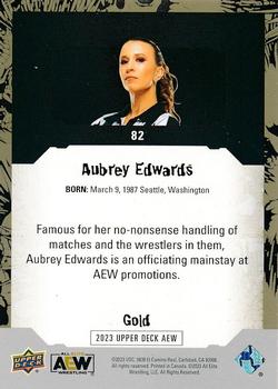 2023 Upper Deck AEW - Gold #82 Aubrey Edwards Back