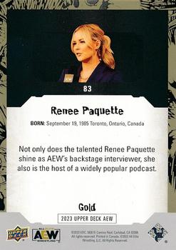 2023 Upper Deck AEW - Gold #83 Renee Paquette Back