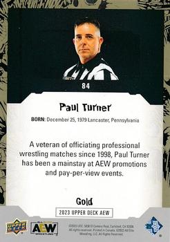 2023 Upper Deck AEW - Gold #84 Paul Turner Back