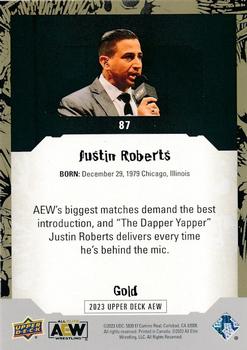 2023 Upper Deck AEW - Gold #87 Justin Roberts Back