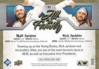 2023 Upper Deck AEW - Gold #93 Matt Jackson / Nick Jackson Back