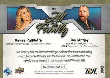2023 Upper Deck AEW - Gold #94 Renee Paquette / Jon Moxley Back