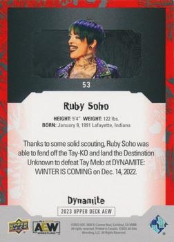 2023 Upper Deck AEW - Dynamite #53 Ruby Soho Back
