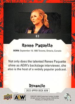 2023 Upper Deck AEW - Dynamite #83 Renee Paquette Back