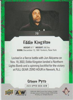 2023 Upper Deck AEW - Green Pyro #70 Eddie Kingston Back