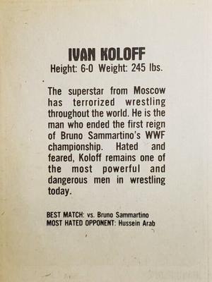 1981 Wrestling Super Stars #NNO Ivan Koloff Back