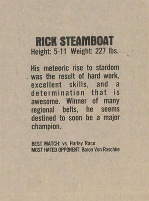 1981 Wrestling Super Stars #NNO Rick Steamboat Back
