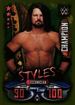 2018 Topps India Slam Attax WWE Live #13 AJ Styles Front
