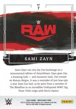 2023 Panini Impeccable WWE #7 Sami Zayn Back