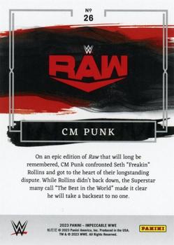 2023 Panini Impeccable WWE #26 CM Punk Back