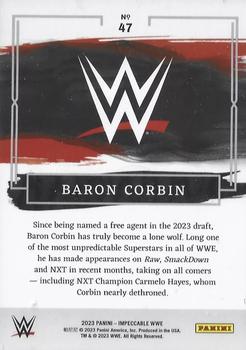 2023 Panini Impeccable WWE #47 Baron Corbin Back