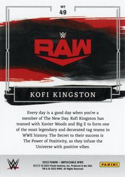 2023 Panini Impeccable WWE #49 Kofi Kingston Back