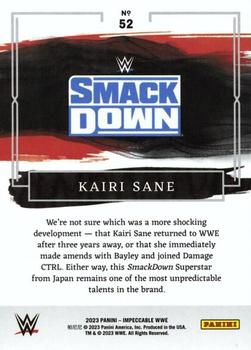 2023 Panini Impeccable WWE #52 Kairi Sane Back