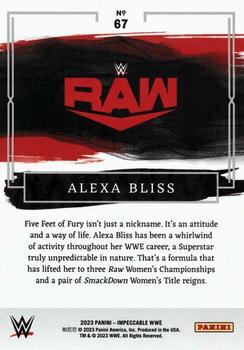 2023 Panini Impeccable WWE #67 Alexa Bliss Back