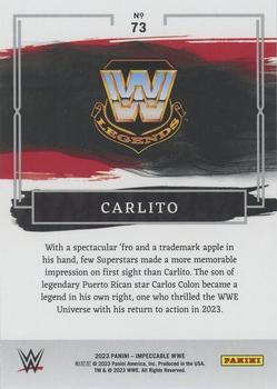 2023 Panini Impeccable WWE #73 Carlito Back