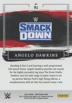 2023 Panini Impeccable WWE #91 Angelo Dawkins Back