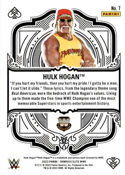2023 Donruss Elite WWE - Elite Deck #7 Hulk Hogan Back