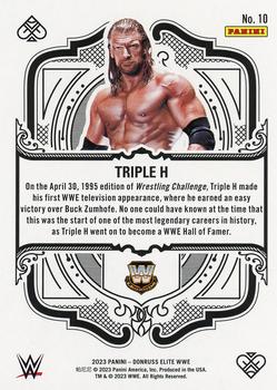2023 Donruss Elite WWE - Elite Deck Green #10 Triple H Back