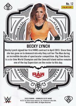 2023 Donruss Elite WWE - Elite Deck Red #12 Becky Lynch Back