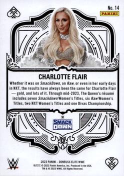 2023 Donruss Elite WWE - Elite Deck Red #14 Charlotte Flair Back