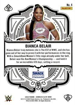 2023 Donruss Elite WWE - Elite Deck Teal #4 Bianca Belair Back