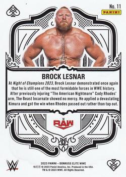 2023 Donruss Elite WWE - Elite Deck Teal #11 Brock Lesnar Back