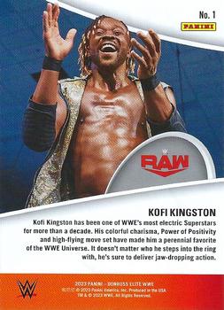 2023 Donruss Elite WWE - Full Throttle Green #1 Kofi Kingston Back