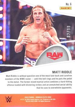 2023 Donruss Elite WWE - Full Throttle Red #6 Matt Riddle Back
