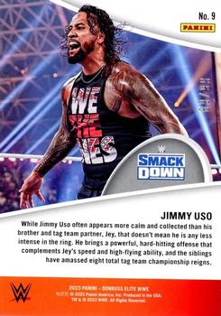 2023 Donruss Elite WWE - Full Throttle Red #9 Jimmy Uso Back