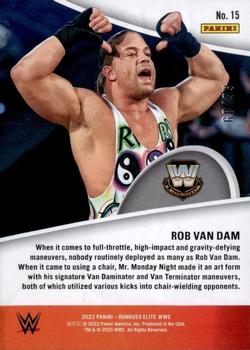 2023 Donruss Elite WWE - Full Throttle Red #15 Rob Van Dam Back