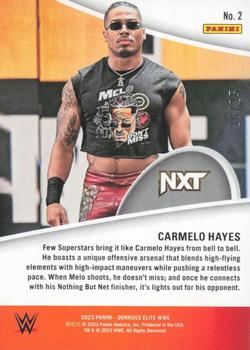 2023 Donruss Elite WWE - Full Throttle Teal #2 Carmelo Hayes Back
