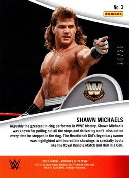 2023 Donruss Elite WWE - Full Throttle Teal #3 Shawn Michaels Back