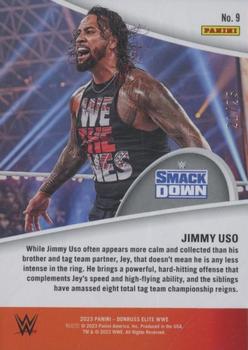2023 Donruss Elite WWE - Full Throttle Teal #9 Jimmy Uso Back