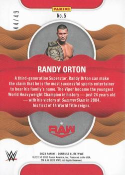2023 Donruss Elite WWE - Title Waves Orange #5 Randy Orton Back