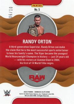 2023 Donruss Elite WWE - Title Waves Gold #5 Randy Orton Back